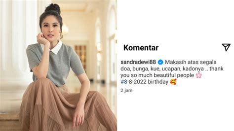 Rayakan Ultah Ke 39 Sandra Dewi Makin Terlihat Awet Muda