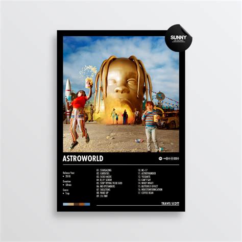 Travis Scott Astroworld Album Cover Poster Sunny Designs Posters