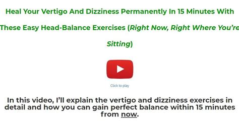 The Natural Vertigo And Dizziness Relief Program Reviews Read