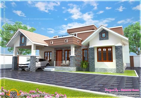 These house plans combine the outside appearance of a traditional farmhouse, but also give you a are you looking for a farmhouse design with a little more room than most? Small single floor house with floor plan - Kerala home design and floor plans - 8000+ houses