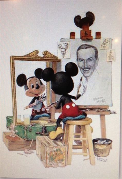 Walt Disney Mickey Mouse Self Portrait Art Print 16 X 20 Disney