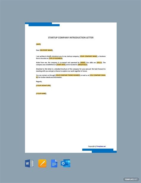 Company Introduction Letter To Client Template Google Docs Word