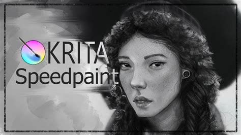 Krita Speedpaint Portrait Drawing Youtube