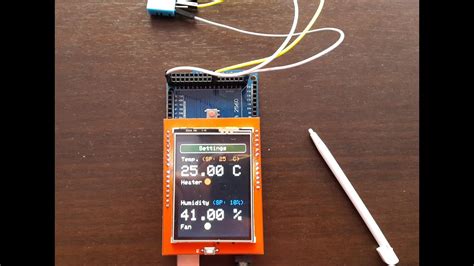 Arduino Project Touchscreen Temperature And Humidity Controller Youtube