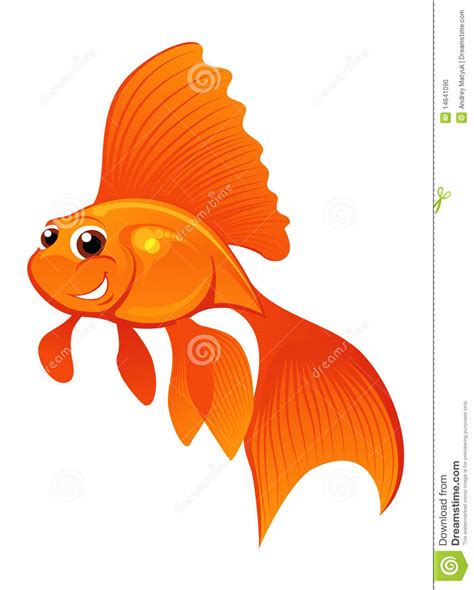Happy Goldfish Stock Vector Illustration Of Smiling