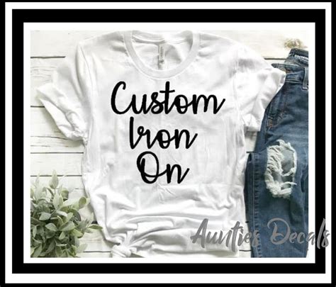 Custom Iron On Decal Etsy