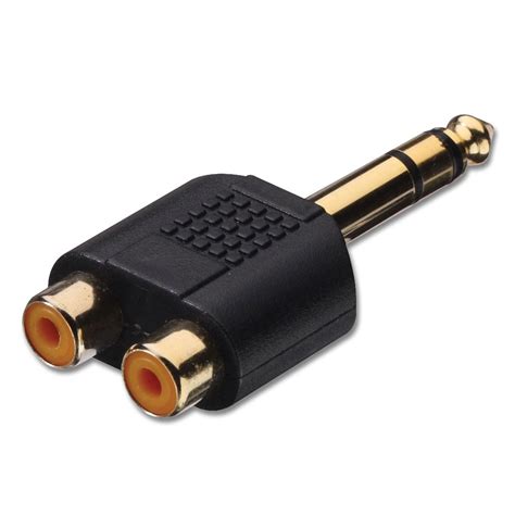 63mm Stereo Jack Male To 2 X Rcaphono Female Audio Adapter From