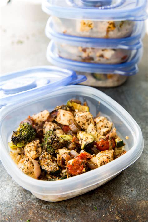 The marinade is the opposite of boring. Italian Chicken Meal Prep Bowls - Easy Peasy Meals