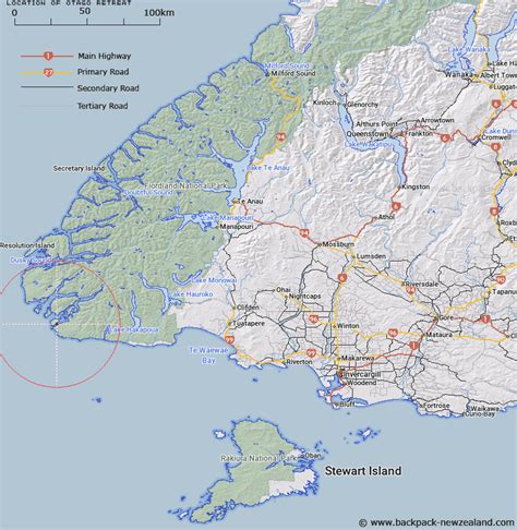 Where Is Otago Retreat Map New Zealand Maps