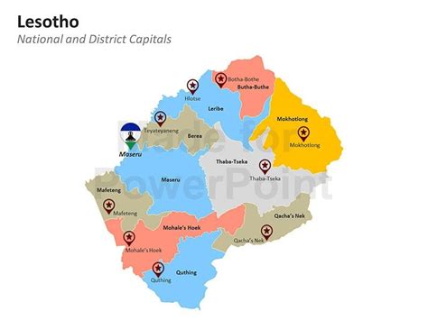 Independent country in southern africa. Lesotho Map | Editable powerpoint, Powerpoint slide ...