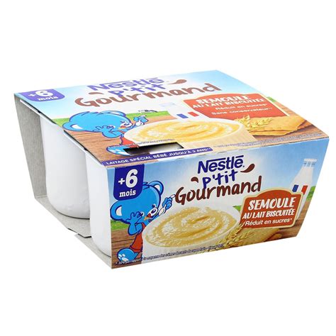 Promotion Nestl P Tit Gourmand Semoule Au Lait Biscuit E D S Mois