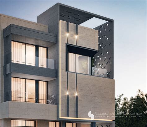 These are top modern villa exterior design that will inspire you to make your own. 400 m , private villa , Kuwait | Facade house, Sarah sadeq ...