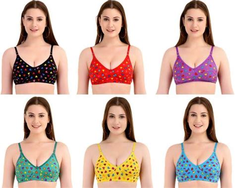 Buy Ansh Fashion Wear Regular Wear Bra Pack Of 6 Online At Best Prices In India Jiomart