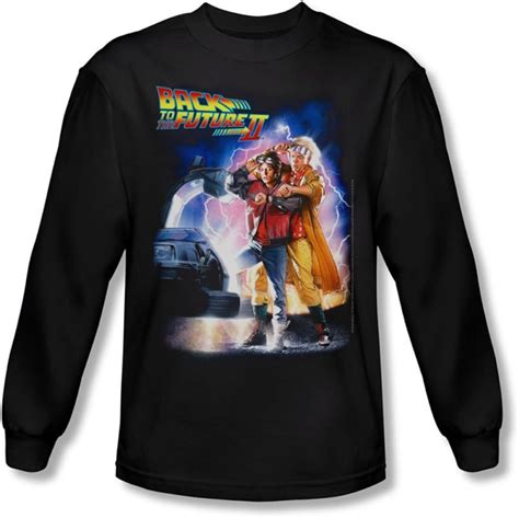 Back To The Future Ii Mens Poster Long Sleeve Shirt In
