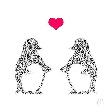 Penguins In Love Penguins Penguin Art Love Cards