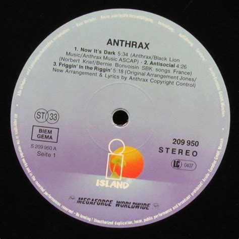 Пластинка Penikufesin Anthrax Купить Penikufesin Anthrax по цене 2500 руб