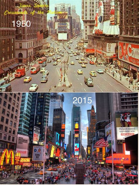 Times Square New York City Central Park Then And Now Pictures Nyc