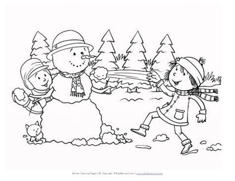 Cartoon puffgirl winter for kids0e1a. Winter Scene Coloring Pages at GetColorings.com | Free ...