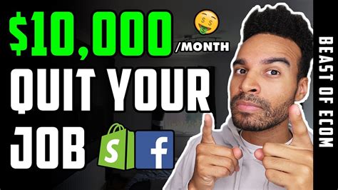 How To Make 10000month And Quit Your Job Shopify Dropshipping 2019