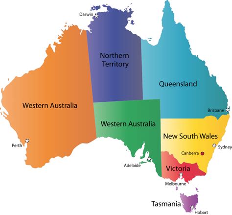 Australia Map With Capitals