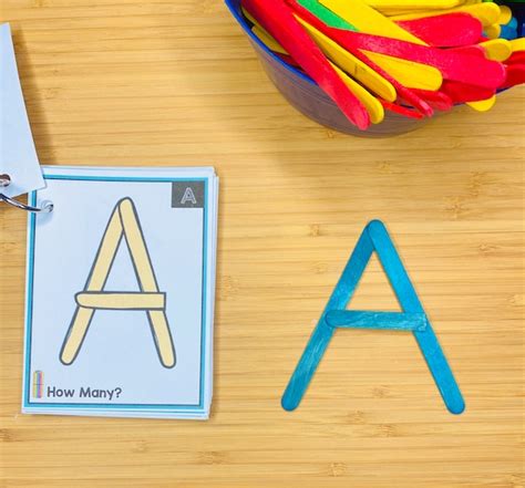 Popsicle Stick Alphabet Letter Recognition Uppercase Letters Etsy Ireland
