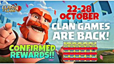 CLAN GAMES OCTOBER 2020 REWARDS | CLASH OF CLANS - YouTube