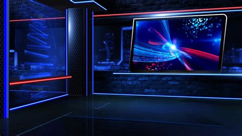 3d Virtual Tv Studio Backgroundvirtual Set Studio For Chroma Footage