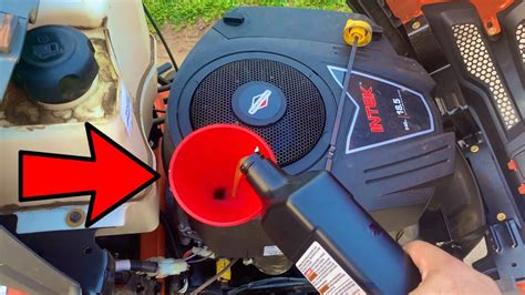 How To Change The Oil On The Husqvarna Yth18542 Riding Lawn Mower Youtube