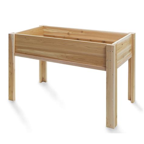 The raised beds with legs have dual quality, it is a hybrid gardening technique as it serves as a gardening container and at the same time it works like a raised bed. All Things Cedar 4 Ft Raised Garden Box with Legs | Wayfair.ca