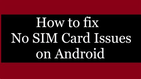 Maybe you would like to learn more about one of these? How to fix no sim card issue on android phones I NO SIM CARD DETECTED - YouTube