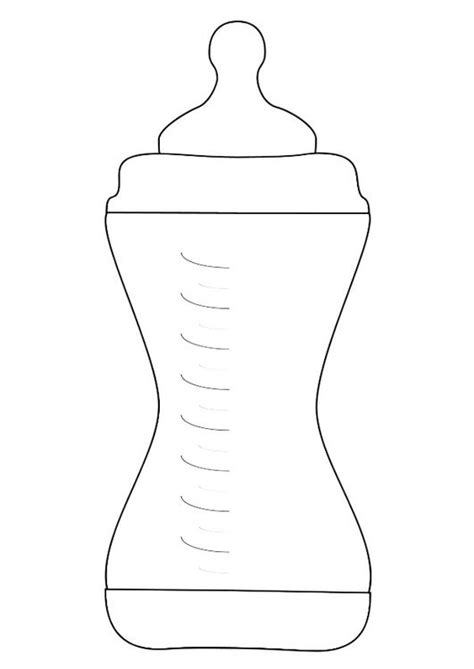 Kleurplaat boodschap in een fles kleurplaten. Kleurplaat babyfles | Geschenk geboorte knutselen ...