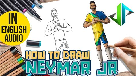 Drawpedia How To Draw New Neymar Jr Skin From Fortnite Step By