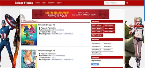 Para facilitar a sua procura, a gente separou os 8 melhores sites que oferecem este serviço de assistir filmes online grátis. Template Para Sites De Filmes gratis 2018