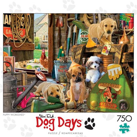 Buffalo Games Dog Days Puppy Workshed 750 Piece Jigsaw Puzzle