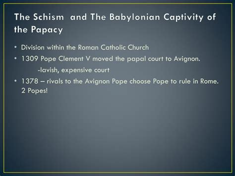 Ppt 100 Years War And Babylonian Captivity Of The Papacy Powerpoint