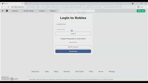 Builderman Roblox Password 2022 Working Youtube
