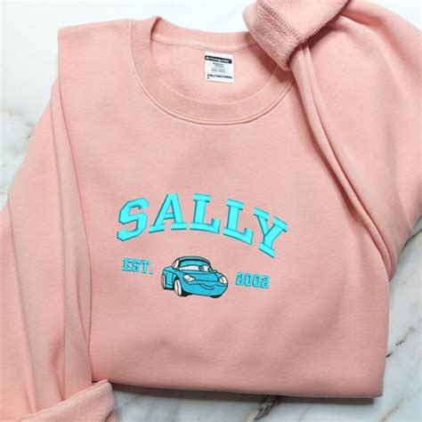 Couple Mc Queen And Sally Cars Embroidered Sweatshirt Terrabell Designs