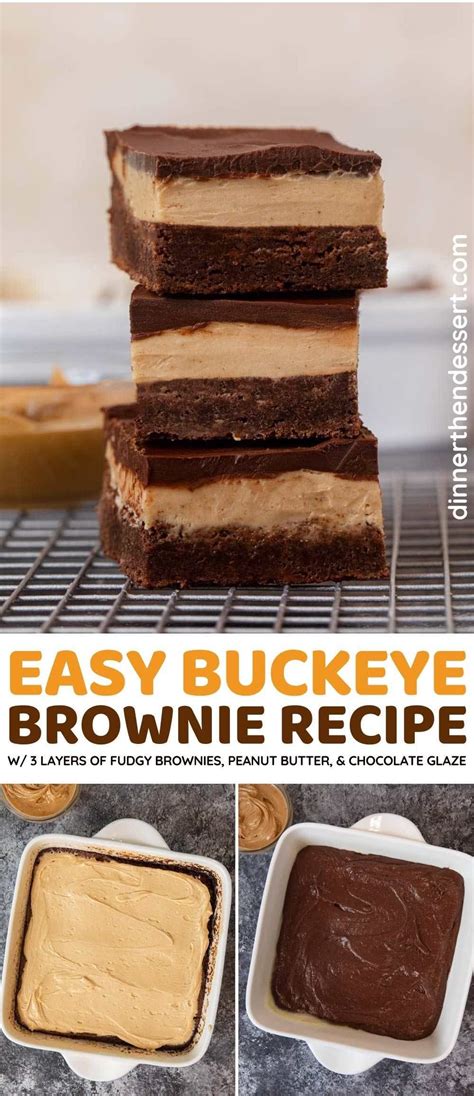 Buckeye Brownies Are Made With Layers Of Moist Fudgy Chocolate