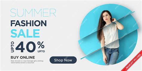 Premium Vector Summer Fashion Sale Banner Design Template