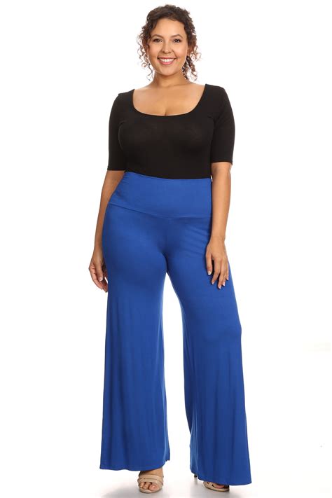 Shore Trendz Plus Size Womens Palazzo Pants Hight Waisted Made In
