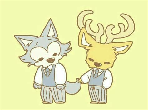 An Image Of Two Animals With Antlers On Their Heads And One Is Holding