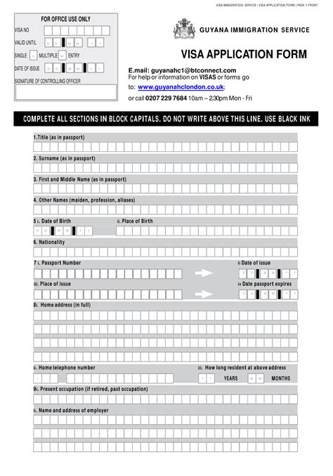 Print it and book appointment online for vetting of documents. Guyana Guyana Visa Application Form Download Printable PDF ...