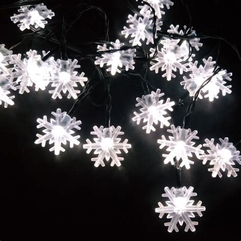 Ecog Snowflake Led Christmas Lights Outdoor Led Solar String Light