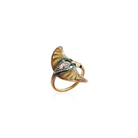 An Art Nouveau Diamond And Enamel Ring By Georges Fouquet Christies