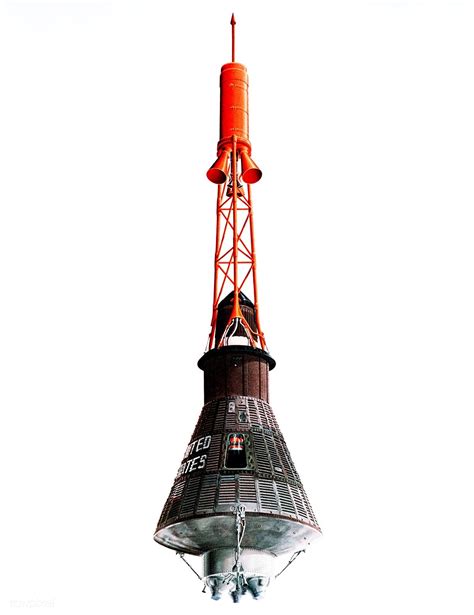 Artist Concept Of The Mercury Capsule With Its Launch Escape System