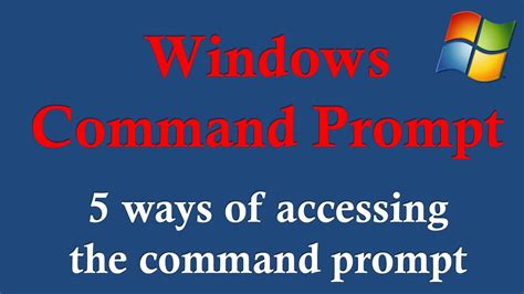 Windows Command Prompt Part 0 5 Different Ways Of Accessing The