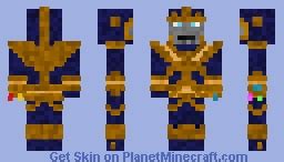 100+ super items, the infinity gauntlet and the infinity stones, with the fantastic help of the immersiveengineering mod which helps others mods. Thanos Minecraft Skin