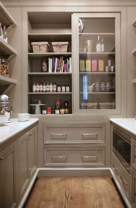 Maybe you would like to learn more about one of these? Grey Pantry Cabinets with Sliding Doors - Transitional ...