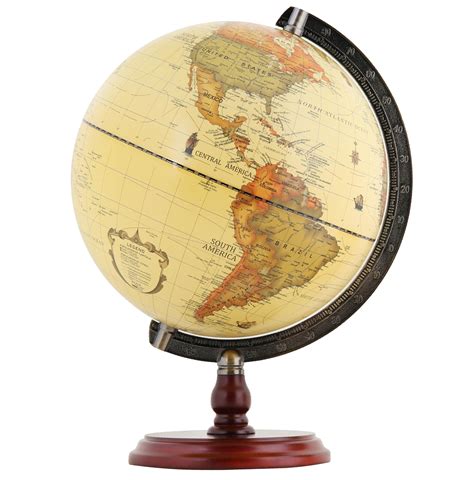 Exerz 25cm Antique Globe With A Wood Bas Smart Globe