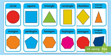 2d Shapes Flashcards Nz Shapes Resources Teacher Made